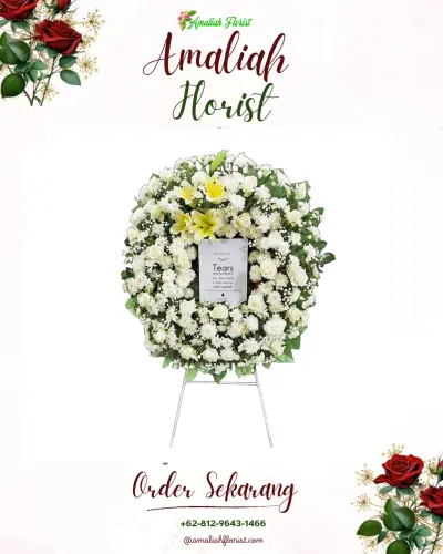 Krans Bunga Duka Cita di Sawangan